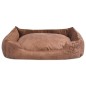 vidaXL Cama para perro con cojín PU cuero artificial talla M beige vidaXL Cama para perro con cojín PU cuero artificial talla M beige