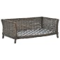 vidaXL Cesta para perros con cojín sauce natural gris 90x54x35 cm vidaXL Cesta para perros con cojín sauce natural gris 90x54x35 cm