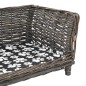 vidaXL Cesta para perros con cojín sauce natural gris 90x54x35 cm vidaXL Cesta para perros con cojín sauce natural gris 90x54x35 cm