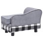 vidaXL Sofá para perro gris felpa 57x34x36 cm