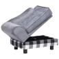 vidaXL Sofá para perro gris felpa 57x34x36 cm