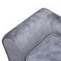 vidaXL Sofá para perro gris felpa 57x34x36 cm