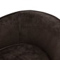vidaXL Sofá para perro felpa marrón 69x49x40 cm