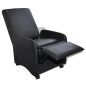 vidaXL Sillón plegable de cuero sintético negro vidaXL Sillón plegable de cuero sintético negro