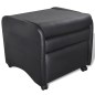 vidaXL Sillón plegable de cuero sintético negro vidaXL Sillón plegable de cuero sintético negro
