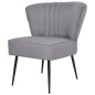 vidaXL Sillón de cóctel tela gris claro vidaXL Sillón de cóctel tela gris claro