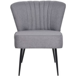 vidaXL Sillón de cóctel tela gris claro