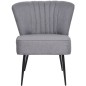 vidaXL Sillón de cóctel tela gris claro vidaXL Sillón de cóctel tela gris claro
