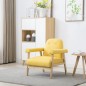 vidaXL Sillón de tela amarillo