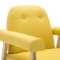 vidaXL Sillón de tela amarillo