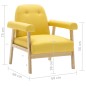 vidaXL Sillón de tela amarillo