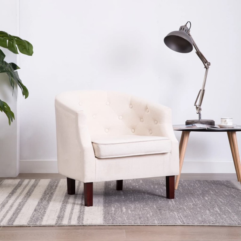 vidaXL Sillón de tela beige vidaXL Sillón de tela beige