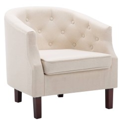 vidaXL Sillón de tela beige