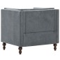 vidaXL Sillón tapizado de tela gris vidaXL Sillón tapizado de tela gris