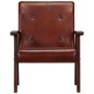 vidaXL Sillón de cuero auténtico marrón oscuro vidaXL Sillón de cuero auténtico marrón oscuro