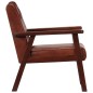 vidaXL Sillón de cuero auténtico marrón oscuro vidaXL Sillón de cuero auténtico marrón oscuro