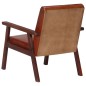 vidaXL Sillón de cuero auténtico marrón oscuro vidaXL Sillón de cuero auténtico marrón oscuro
