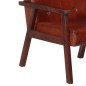 vidaXL Sillón de cuero auténtico marrón oscuro vidaXL Sillón de cuero auténtico marrón oscuro
