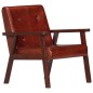 vidaXL Sillón de cuero auténtico marrón oscuro vidaXL Sillón de cuero auténtico marrón oscuro