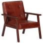 vidaXL Sillón de cuero auténtico marrón oscuro vidaXL Sillón de cuero auténtico marrón oscuro