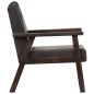 vidaXL Sillón de cuero auténtico gris vidaXL Sillón de cuero auténtico gris
