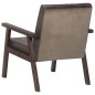 vidaXL Sillón de cuero auténtico gris vidaXL Sillón de cuero auténtico gris