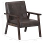 vidaXL Sillón de cuero auténtico gris vidaXL Sillón de cuero auténtico gris