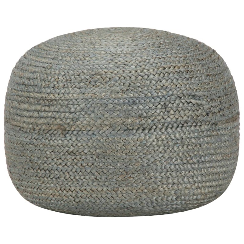 vidaXL Puf tejido a mano verde oliva 45x30 cm yute vidaXL Puf tejido a mano verde oliva 45x30 cm yute