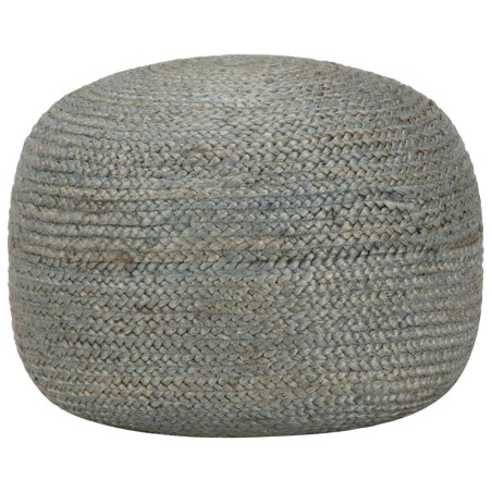 vidaXL Puf tejido a mano verde oliva 45x30 cm yute
