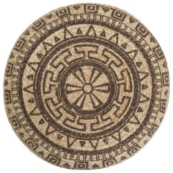 vidaXL Puf tejido a mano marrón 45x30 cm yute