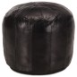 vidaXL Puf negro 40x35 cm cuero genuino de cabra