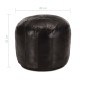 vidaXL Puf negro 40x35 cm cuero genuino de cabra
