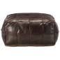 vidaXL Puf marrón oscuro 60x60x30 cm cuero auténtico de cabra vidaXL Puf marrón oscuro 60x60x30 cm cuero auténtico de cabra