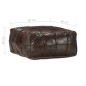 vidaXL Puf marrón oscuro 60x60x30 cm cuero auténtico de cabra vidaXL Puf marrón oscuro 60x60x30 cm cuero auténtico de cabra