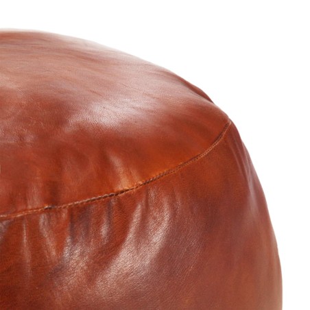 vidaXL Puf marrón 60x30 cm cuero auténtico de cabra