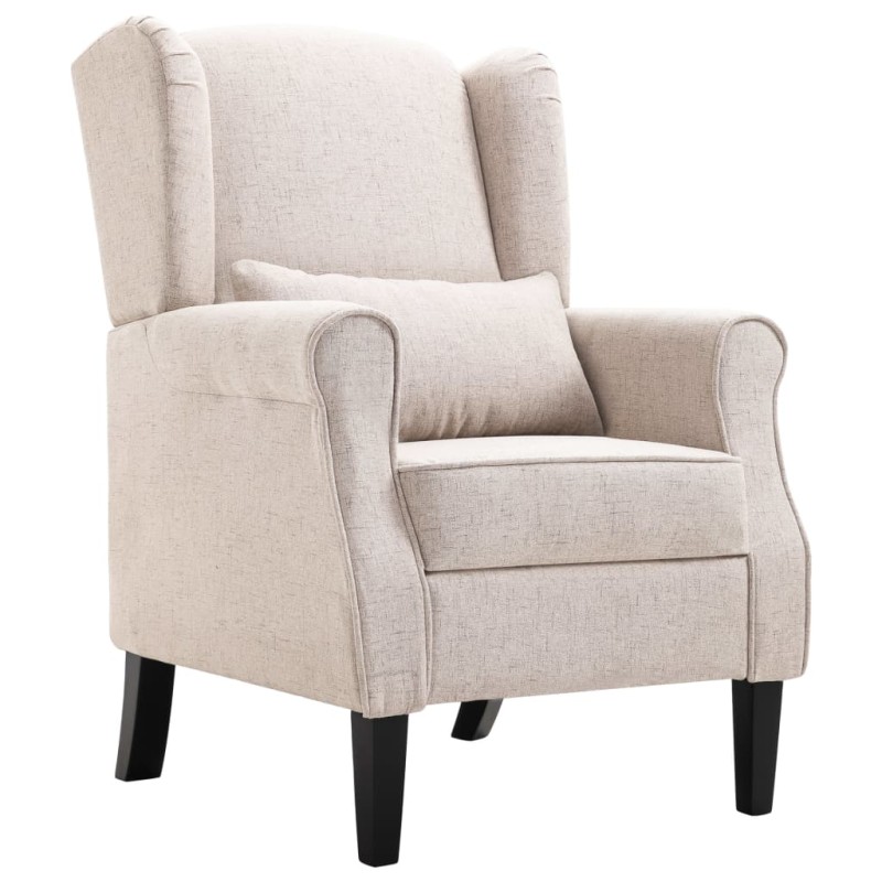 vidaXL Sillón de tela beige vidaXL Sillón de tela beige