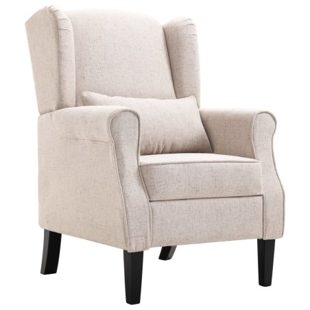vidaXL Sillón de tela beige