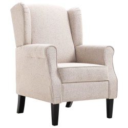 vidaXL Sillón de tela beige