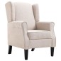 vidaXL Sillón de tela beige vidaXL Sillón de tela beige