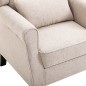 vidaXL Sillón de tela beige vidaXL Sillón de tela beige