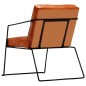 vidaXL Sillón de cuero auténtico marrón canela