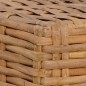 vidaXL Reposapiés con cojín ratán natural