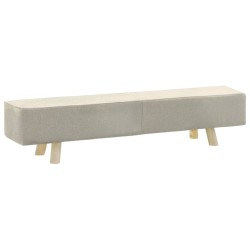 vidaXL Taburete de tela color crema 120x28x26 cm