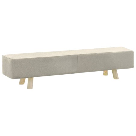 vidaXL Taburete de tela color crema 120x28x26 cm