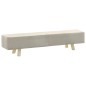 vidaXL Taburete de tela color crema 120x28x26 cm vidaXL Taburete de tela color crema 120x28x26 cm