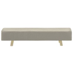 vidaXL Taburete de tela color crema 120x28x26 cm