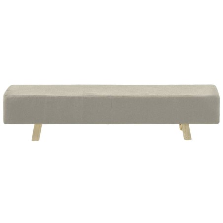 vidaXL Taburete de tela color crema 120x28x26 cm