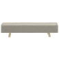 vidaXL Taburete de tela color crema 120x28x26 cm vidaXL Taburete de tela color crema 120x28x26 cm