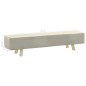 vidaXL Taburete de tela color crema 120x28x26 cm vidaXL Taburete de tela color crema 120x28x26 cm