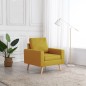 vidaXL Sillón de tela amarillo vidaXL Sillón de tela amarillo